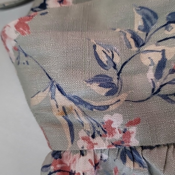 Storia Floral Linen/Rayon Midi Dress - Picture 11 of 14